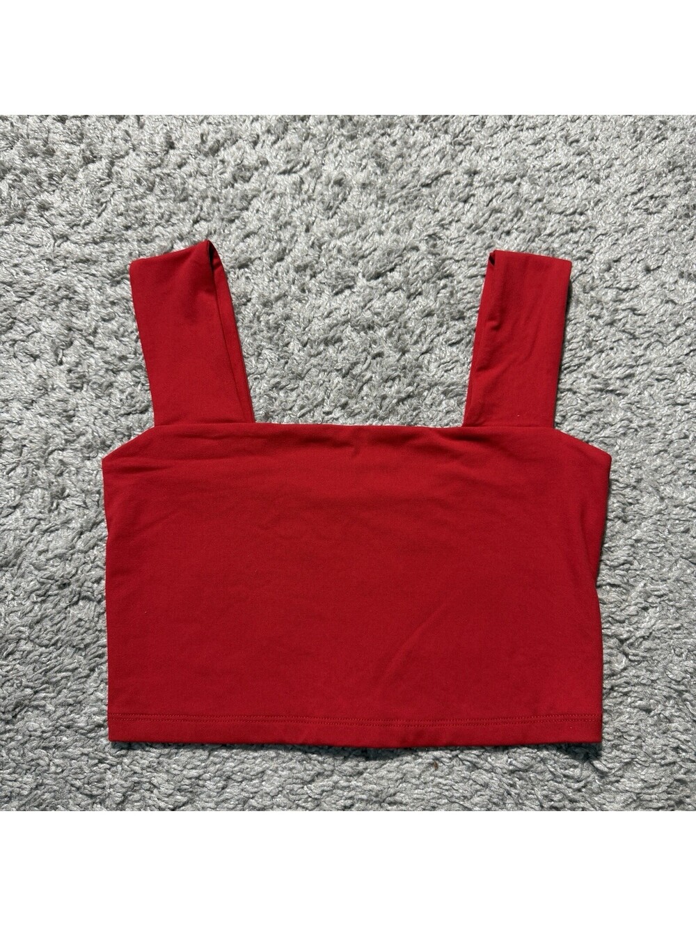 Susana Monaco Red Sleeveless Crop Tank Top Size Small Basic Layer Staple